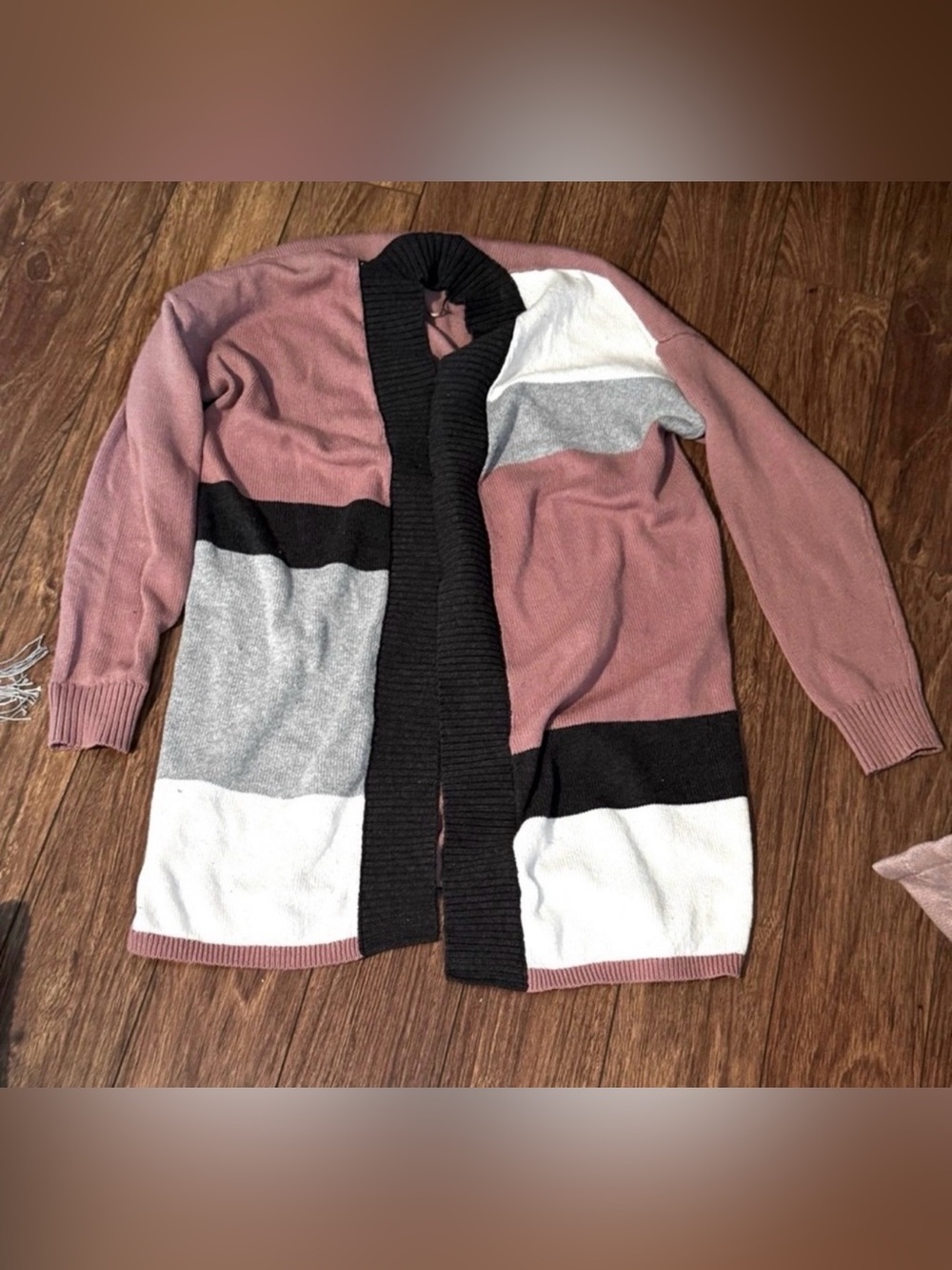 LOFT Colorblock Open Front Cardigan Size Medium